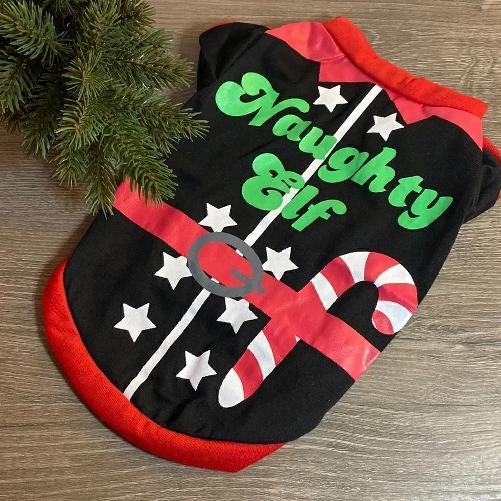 🎈Naughty Elf Dog Christmas Shirt